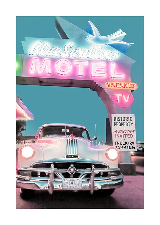 Blue Swallow Motel Poster / Photography at Desenio AB (12774)