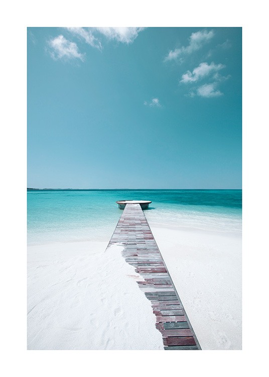 White Sand Beach Poster