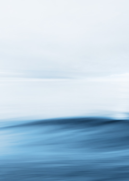  - Photograph of blue horizon with blurry and abstract silhouettes