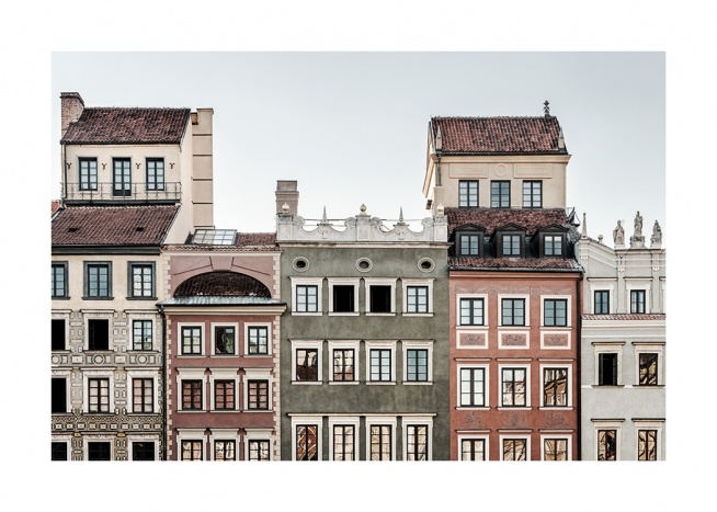  - Photograph of colourful facades of houses besides each other