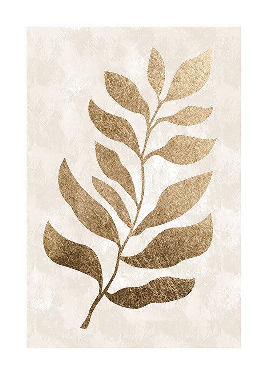 Golden Leaf Poster Golden Leaf Desenio Com Golden Leaf Poster Golden Leaf Desenio Com