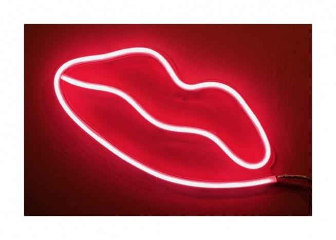 Neon Lips Poster Lips Neon Sign Desenio Com