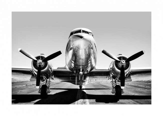 Vintage Airplane Poster / Black & white photography at Desenio AB (13630)