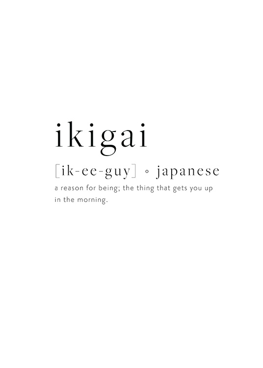 Ikigai Poster / Quote posters at Desenio AB (13633)