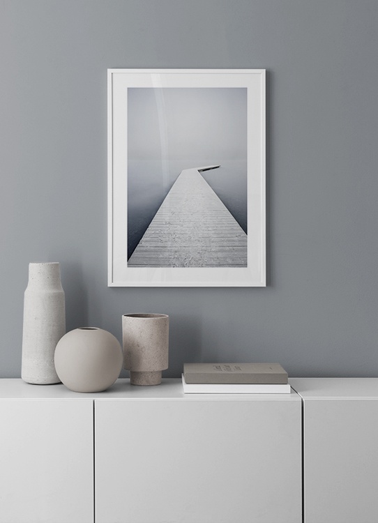 Jetty at Winter Poster