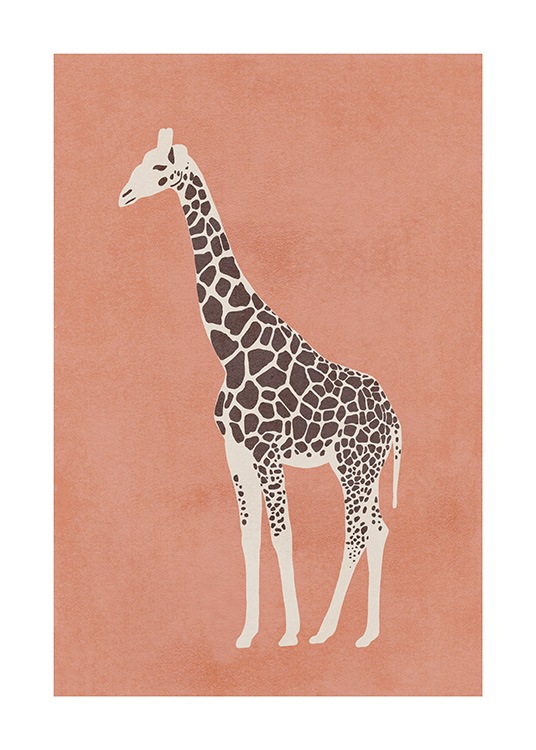 Graphic Giraffe Poster / Insects & animals at Desenio AB (13786)