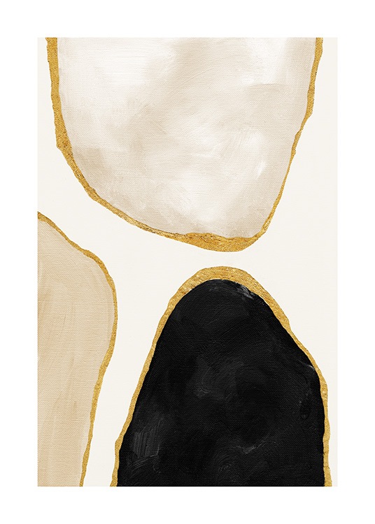 Gilded Shapes No2 Poster / Abstract wall art at Desenio AB (13812)