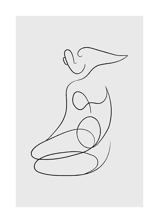 Abstract Femme Lines No1 Poster / Line Art at Desenio AB (13853)
