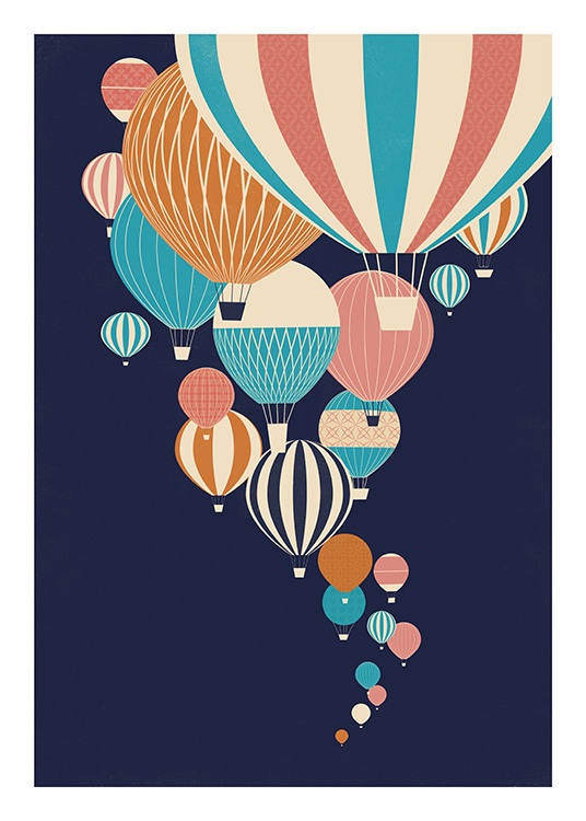 Balloons in the Sky Poster / Kids' posters at Desenio AB (13925)