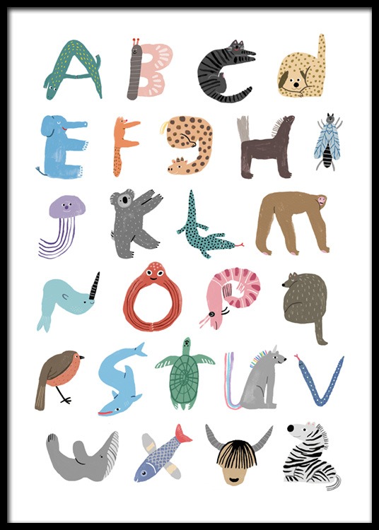 ABC of Animals Poster