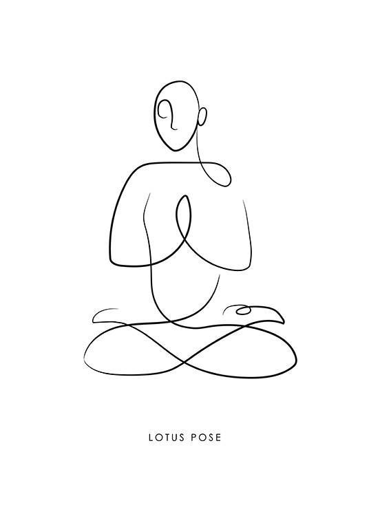 - An illustration of the Lotus pose