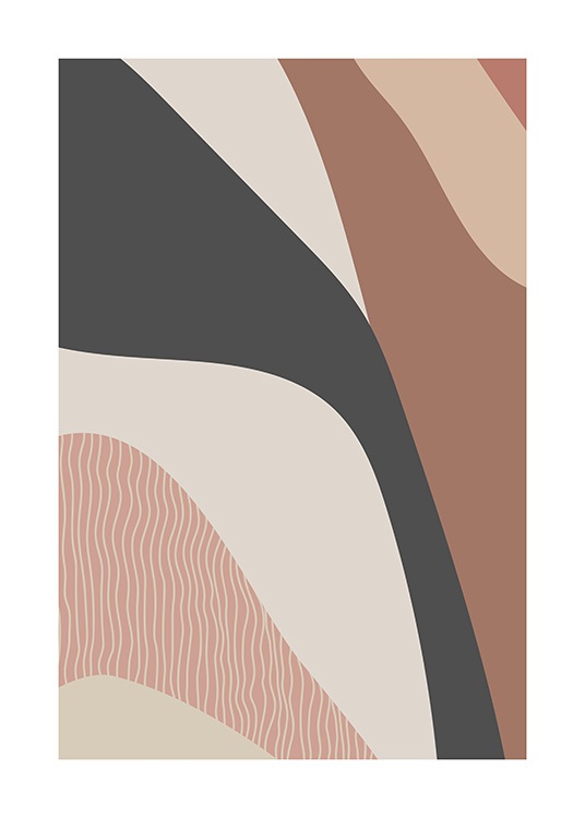  – Graphical illustration with abstract foliage in brown, grey and black
