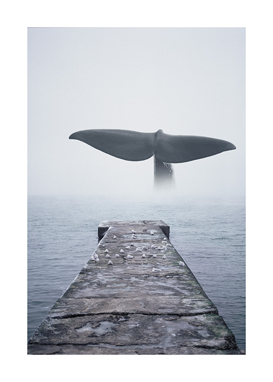 Whale Tail Poster Ocean Whale Desenio Com