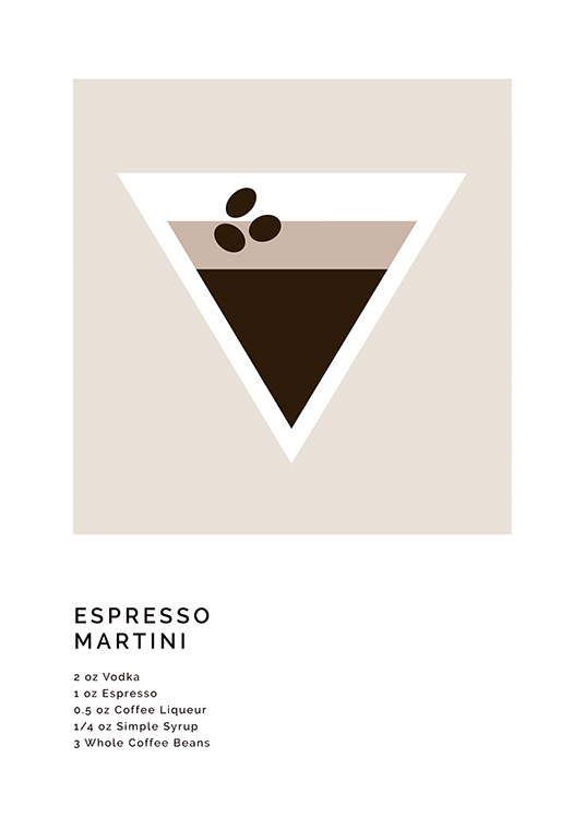 Graphic Espresso Martini Poster Espresso Martini Recipe Desenio