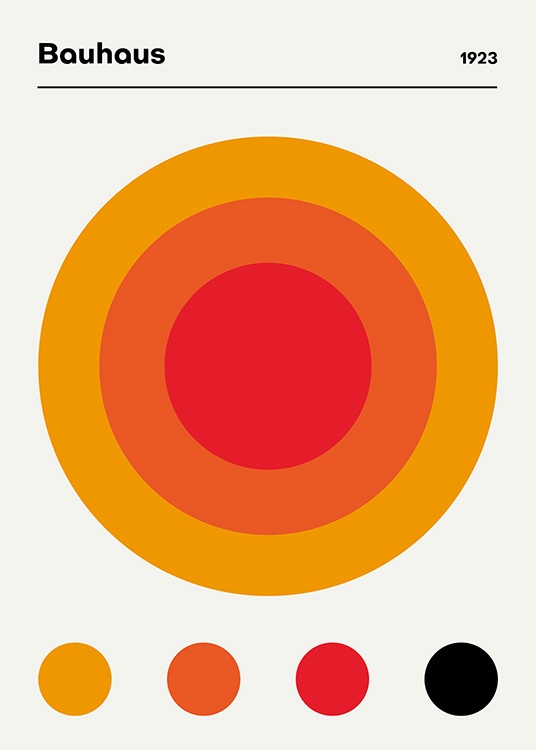  – Graphic illustration with red and orange circles at the bottom, and a large circle in the center