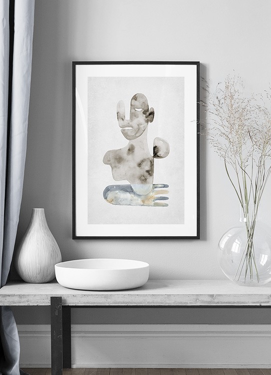 abstract figures no1 poster