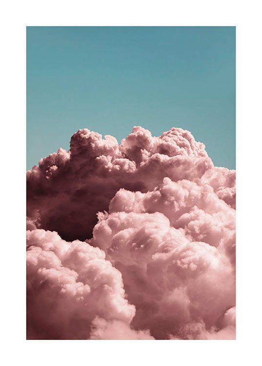 Dreamy Clouds Pink Poster Pink Clouds Desenio Com