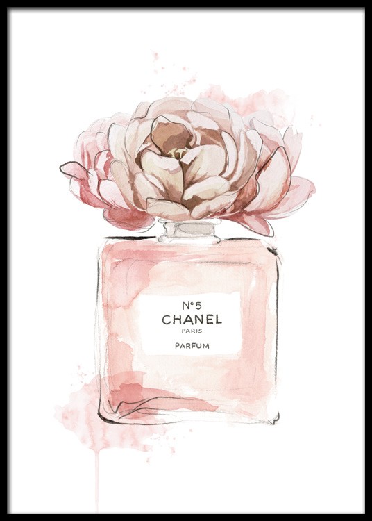 Scent of Roses Poster - Perfume bottle - desenio.com