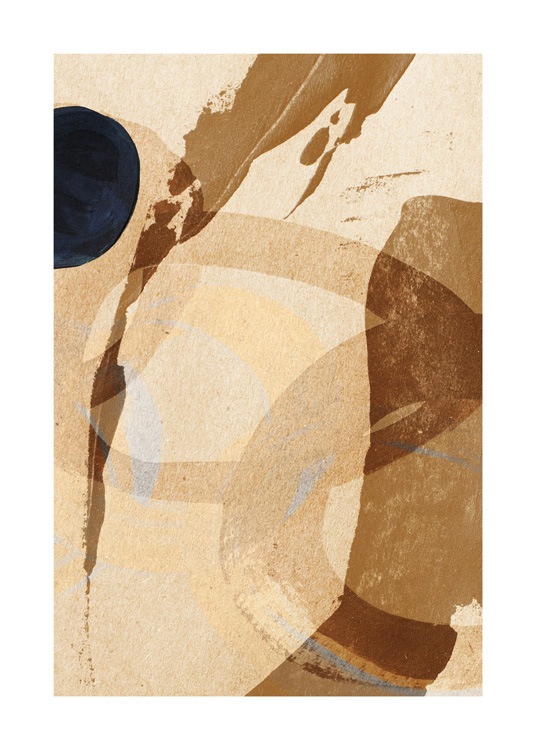 Umber Abstraction No2 Poster Brown And Beige Painting Desenio Com