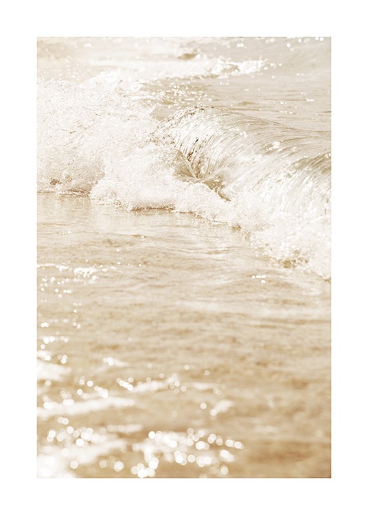  – Photograph of a wave in a beige sea