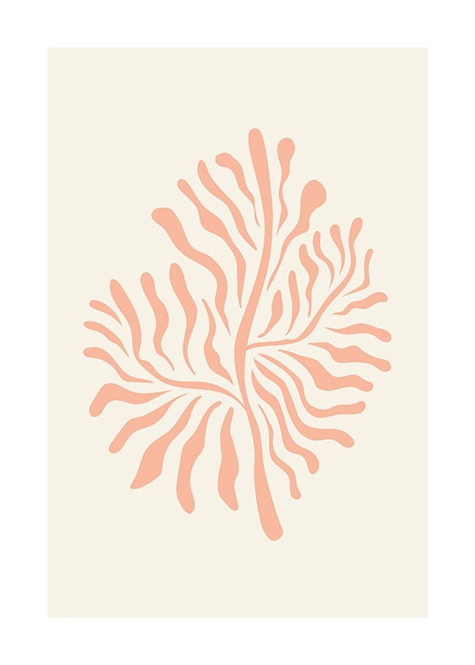 Pastel Coral Poster Pink Coral Desenio Com