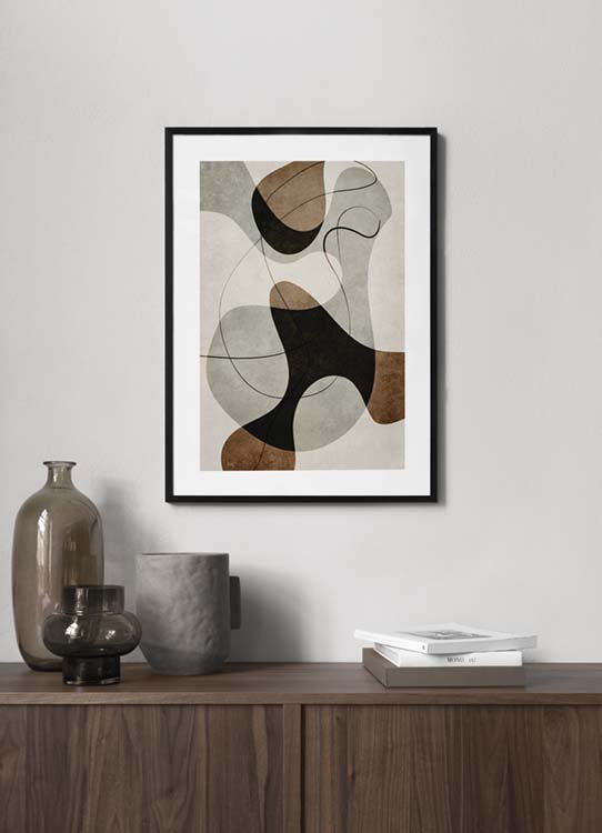 abstract figures no1 poster