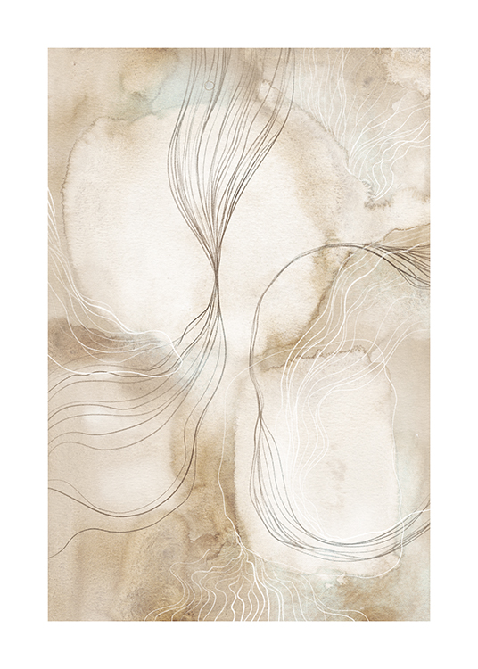 abstract figures no1 poster