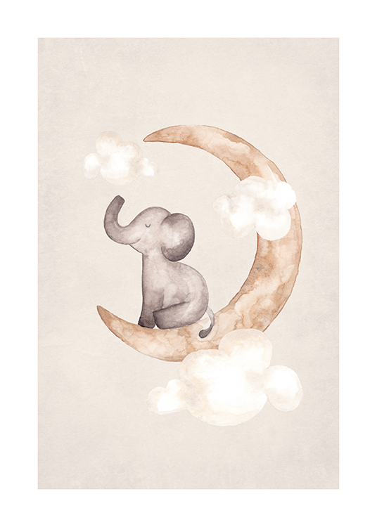 Dreaming Elephant Poster