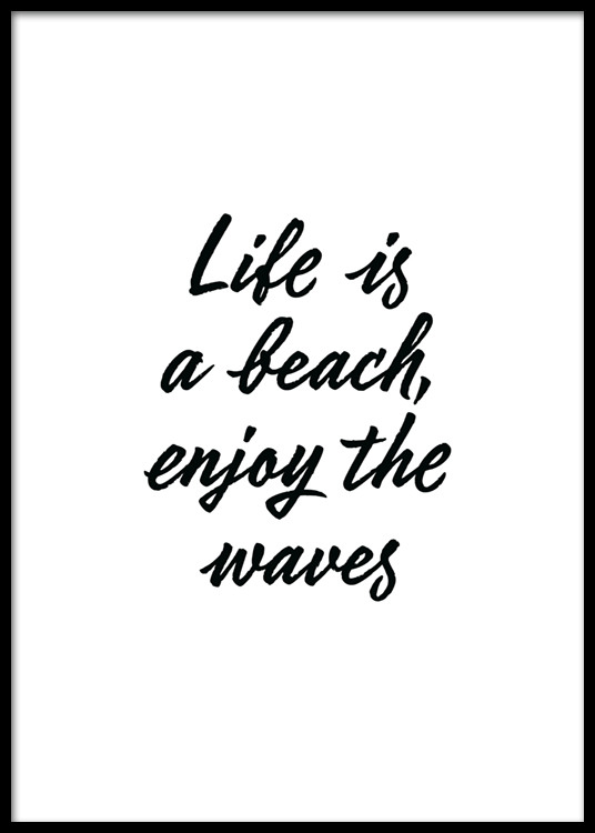 Life is a Beach Poster Text print life is a beach