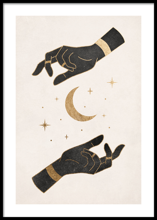 Mystic Hands Poster - Magical moon - desenio.com