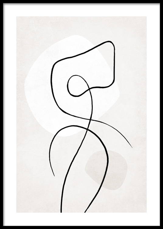 Artful Lines No4 Poster Body abstract line art