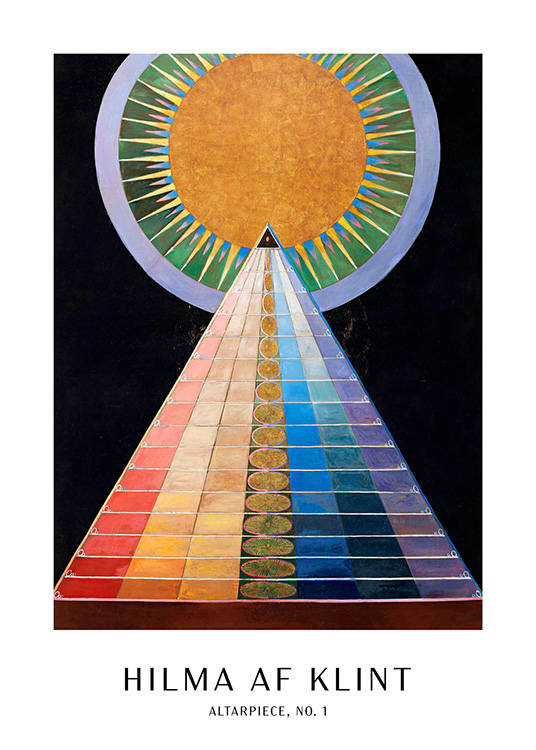– Hilma Af Klint - Altarpiece, No. 1. An amazing print of the great artist Hilma Af Klint in real eye-catching colours