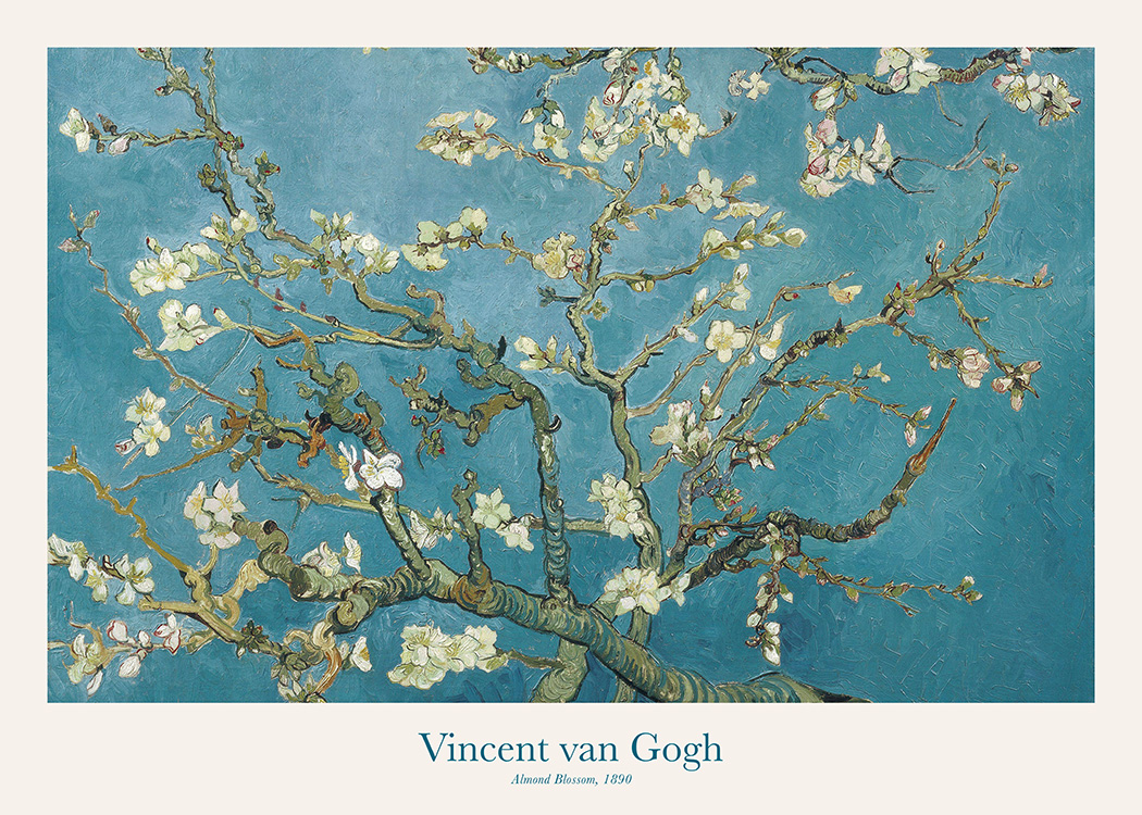 – A poster of the famous Vincent van Gogh representing a beautiful tree with white flowers