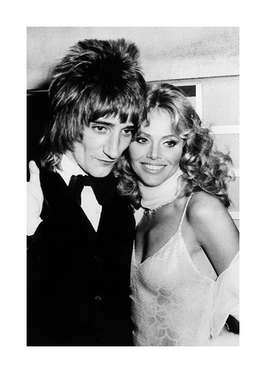 Rod Stewart and Britt Ekland Poster - Rod Stewart photography - desenio.com