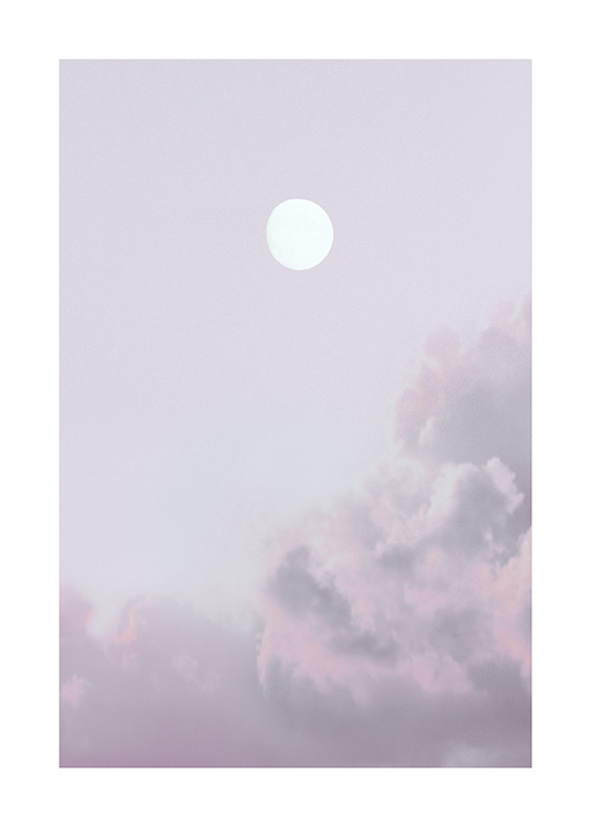 – Amazing art print of a purple sky and a moon