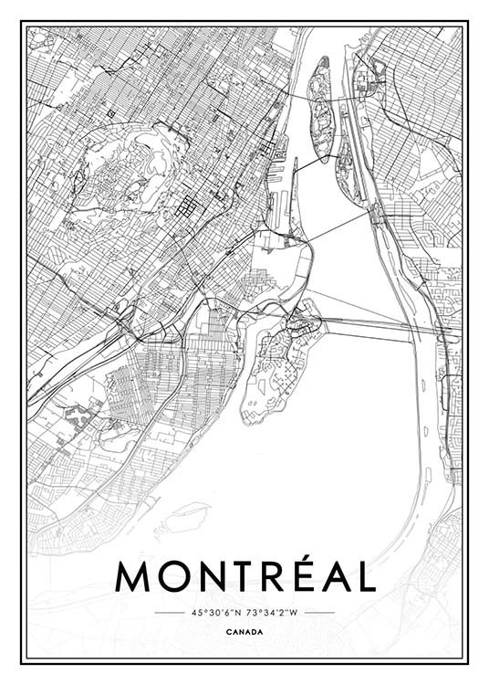 Montreal Poster / Black & white at Desenio AB (2043)