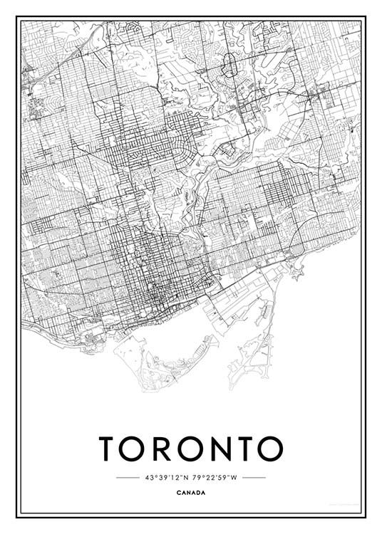 Toronto Poster / Black & white at Desenio AB (2045)