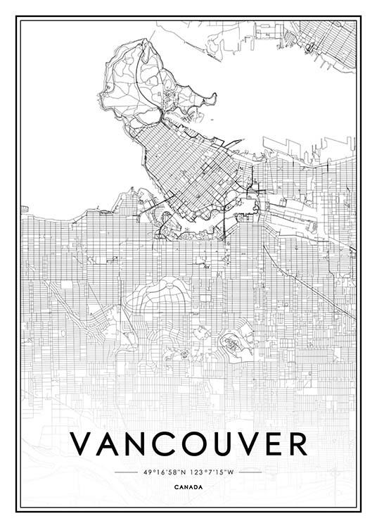 Vancouver Poster / Black & white at Desenio AB (2046)
