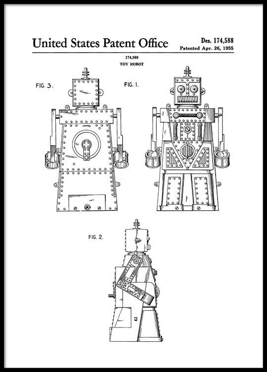 Toy Robot Patent Poster