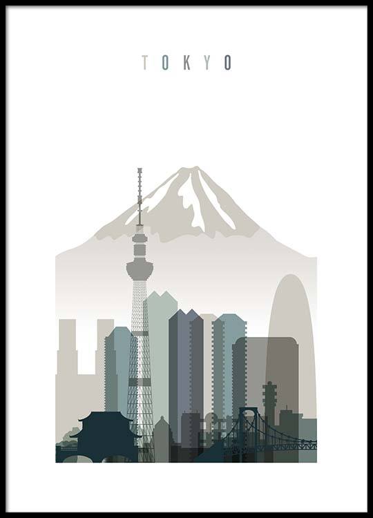 Tokyo Skyline Poster