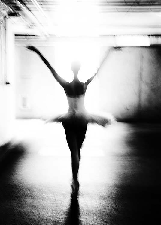 Ballet Dancer Poster / Black & white at Desenio AB (2414)