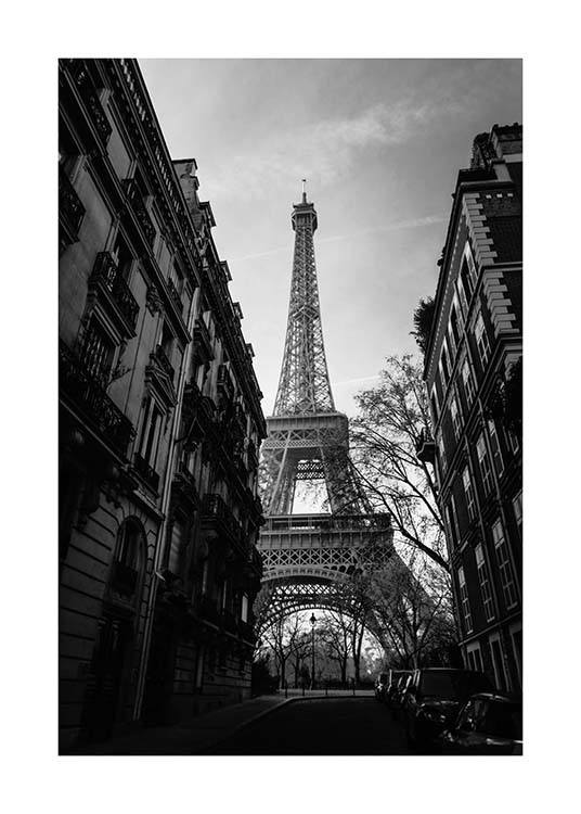 Street Of Paris Poster / Black & white at Desenio AB (2446)