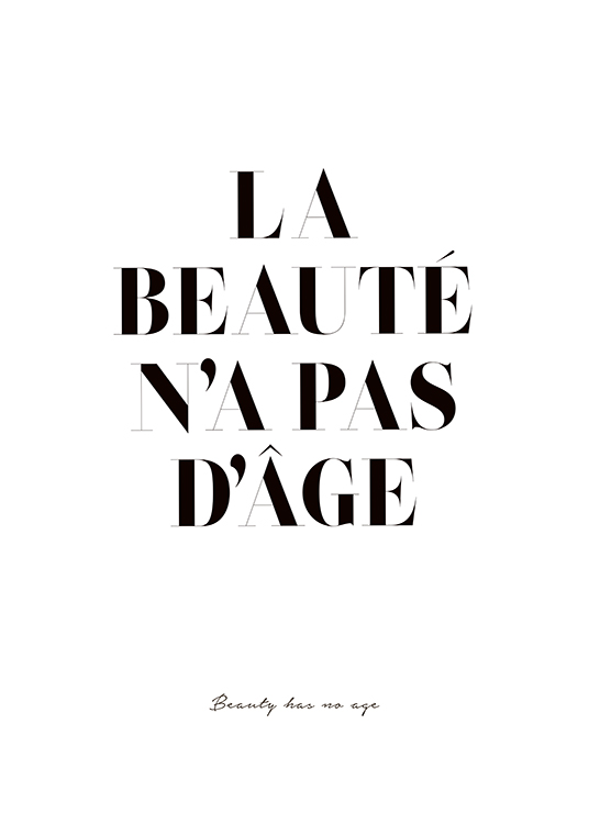 Beauty Has No Age Poster / Text posters at Desenio AB (2598)