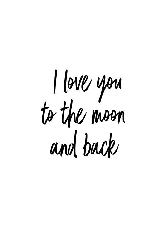 To The Moon And Back Poster / Text posters at Desenio AB (2604)