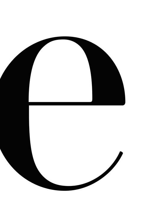 Letter E Poster / Text posters at Desenio AB (2618)