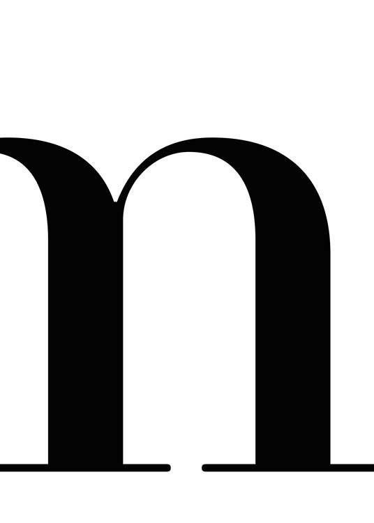 Letter M Poster / Text posters at Desenio AB (2626)