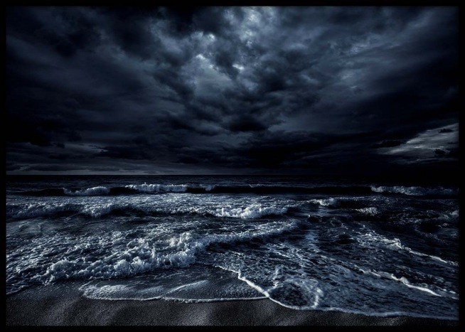 stormy ocean poster