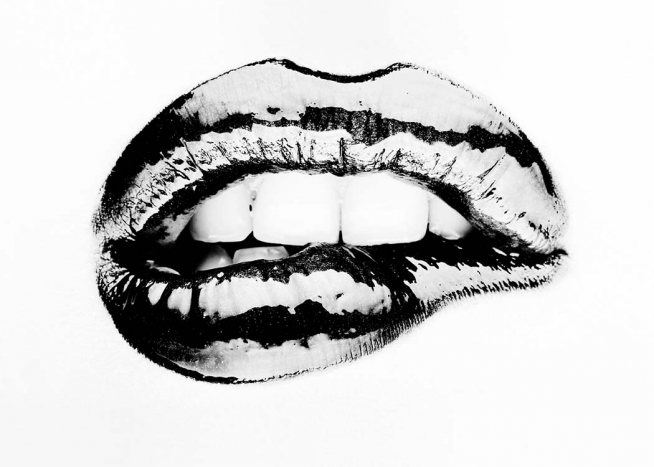 Monochrome Lips Poster / Fashion at Desenio AB (2974)