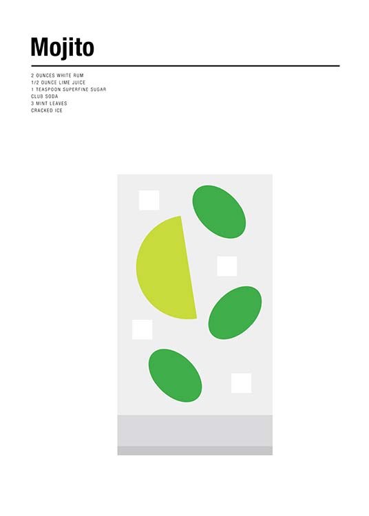 Mojito Recipe Poster / Kitchen at Desenio AB (2981)