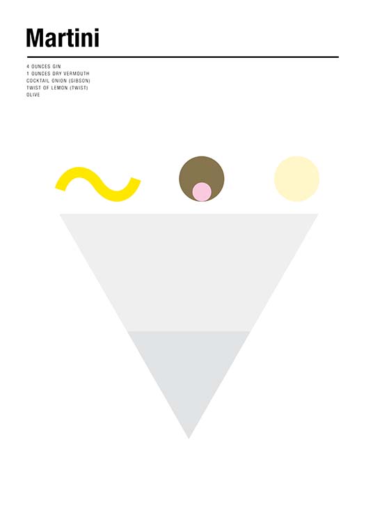 Martini Recipe Poster / Kitchen at Desenio AB (2983)
